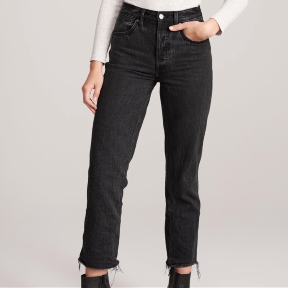 Abercrombie Annie High Rise Straight Jeans